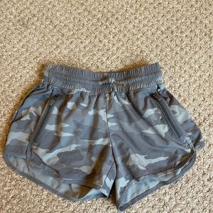 Athleta Girl Grey Camo Athletic Shorts